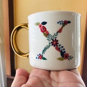 ‘X’ Letter porcelain mug cup new